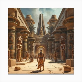 Egyptian Temple 1 Canvas Print