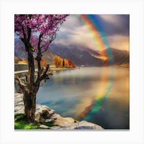 103867 Peisage Creating Vibrant Edge The Lake Mountaigns Xl 1024 V1 0 Canvas Print