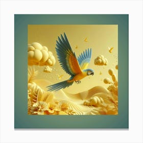 Parrot In Flight Canvas Print