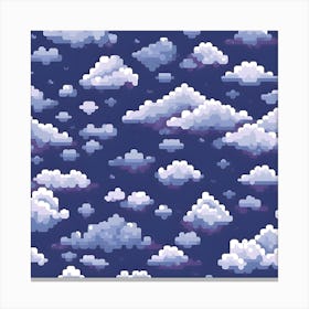 Pixel Clouds Canvas Print