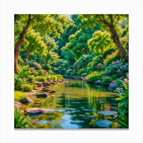 River In The Jungle Canvas Print