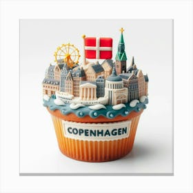 Copenhagen Cupcake Canvas Print