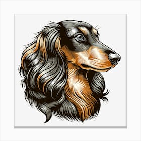 Dachshund Dog Portrait Canvas Print