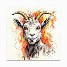 Goat Head 8 Canvas Print