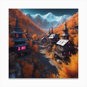 Autumn Village 45 Canvas Print