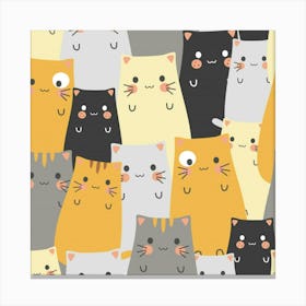 Kawaii Cats Canvas Print