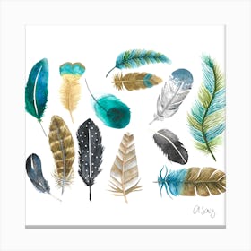 Feather Mix Canvas Print