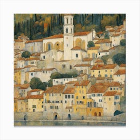 Kirche In Cassone, Gustav Klimt Art Print (1) Canvas Print