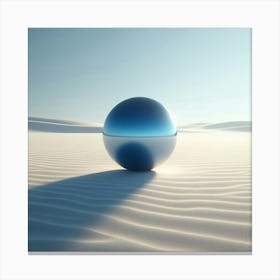 Sphere In The Desert 1 Canvas Print