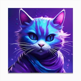 Cat With Blue Eyes 3 Canvas Print