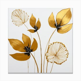 Gold Leaves Canvas Print