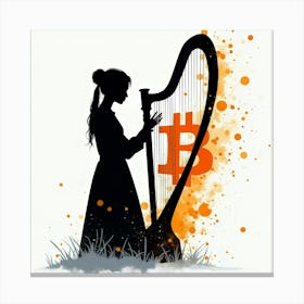 Bitcoin Harp Canvas Print