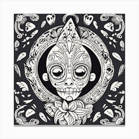 Mexico Sticker 2d Cute Fantasy Dreamy Vector Illustration 2d Flat Centered By Tim Burton Pr (38) Canvas Print