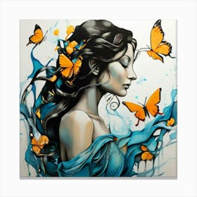 Butterfly Girl Canvas Print