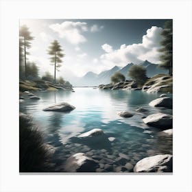Picture Yourself Standing On The Edge Of A Rugged Cliff Overlooking A Vast Expanse Of Untouched Wil 1 Canvas Print