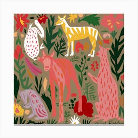Animals In The Jungle Canvas Print