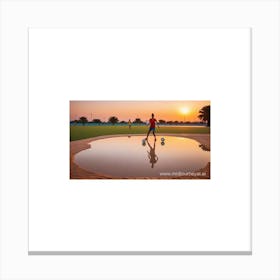 Reflection In A Puddle AI generated Canvas Print