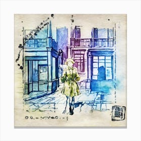 Woman In A Coat Canvas Print