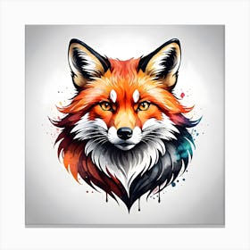 Fox Head 8 Canvas Print