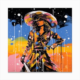 Lady In A Hat 3 Canvas Print