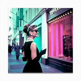 Audrey Hepburn Tiffanys Canvas Print