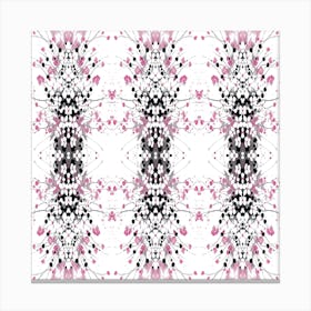 Delicate Flower Pattern Pink Canvas Print