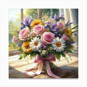 Bouquet Of Flowers 3 Canvas Print