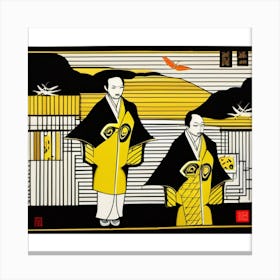 Two Men In Kimono Canvas Print