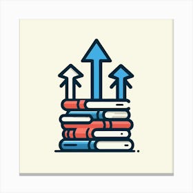 Books Design Collection Cartoon Reading Book Book Collection (18) Canvas Print