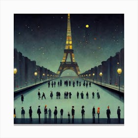 Paris At Night 6 Canvas Print