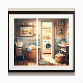 Laundry Basket Canvas Print