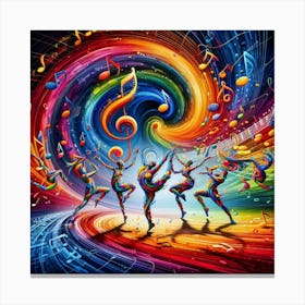 Music Dancers Canvas Print