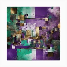 Abstract Painting, Made With Various Items, In The Style Of Collaged, Constructions, Color Splash, M (2) Canvas Print