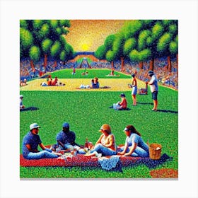 Picnic In The Park Canvas Print