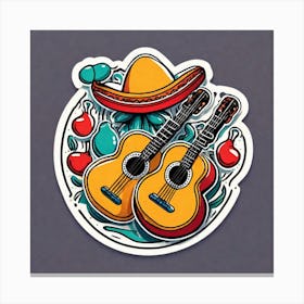 Guitars And Mexican Food Canvas Print