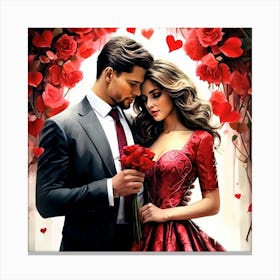 Creative Love And Relationship Illustration 141 Canvas Print