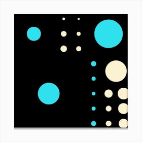 Yayay Dots Turquoise Square Canvas Print