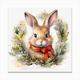 Christmas Bunny 8 Canvas Print