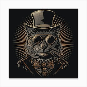 Steampunk Cat 14 Canvas Print