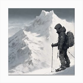 Snowy Mountain Canvas Print