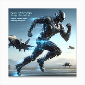 Robot Running Canvas Print