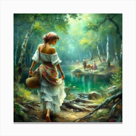 Girl In The Woods18 Canvas Print