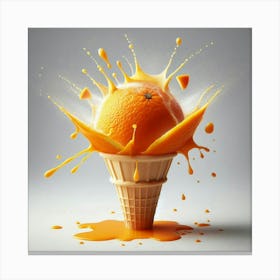 Orange Splash Canvas Print