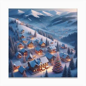 Christmas village Canvas Print