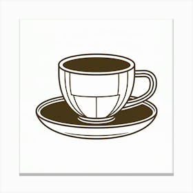 Coffee Cup And Saucer 10 Canvas Print