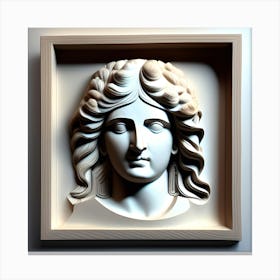 Greek Goddess Head Canvas Print