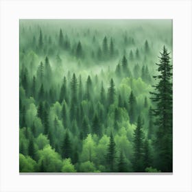 Foggy Forest 1 Canvas Print