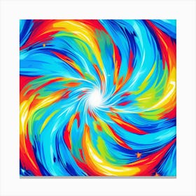 Colors Neon Green Electric Blue Bold Orange pattern Spiral Shapes And Swirls Resembling, good looking ,Elegant look , attracting colors combination Canvas Print