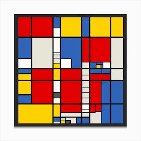 Mondrian Squares Canvas Print