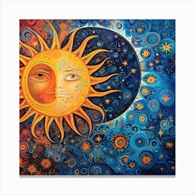 Sun And Moon 3 Canvas Print